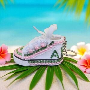 AKA Alpha Kappa Alpha Keychain Shoe Custom Made